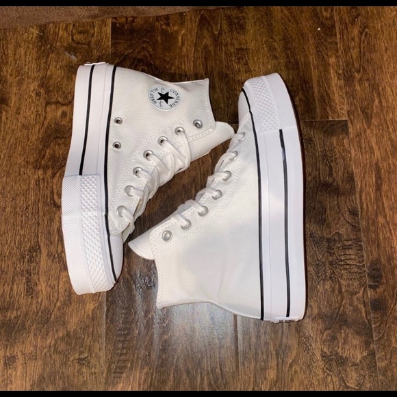 Converse Chuck Taylor All Star Canvas Lift Platform High Top White 561846 Womens - Picture 6 of 6
